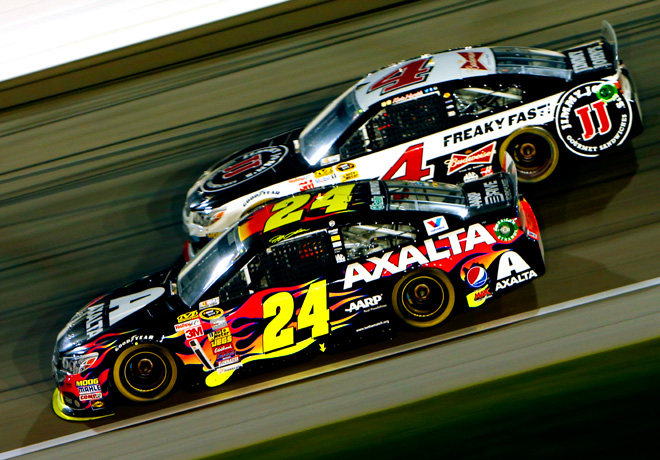 NASCAR - Kansas - Jeff Gordon y Kevin Harvick - Ambos con Chevrolet SS
