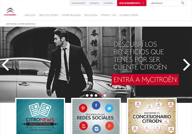 Citroen renueva su sitio web