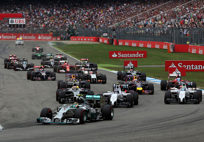 F1 - Alemania 2014 - Nico Rosberg - Mercedes GP - encabeza el peloton