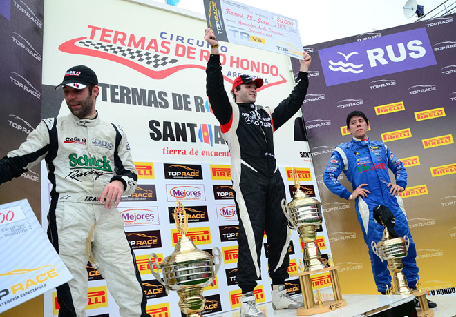 Top Race - Termas de Rio Hondo 2014 - Juan Cruz Alvarez - Agustin Canapino - Matias Rodriguez en el Podio