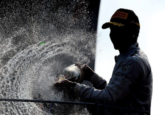 F1 - Italia 2014 - Lewis Hamilton en el Podio