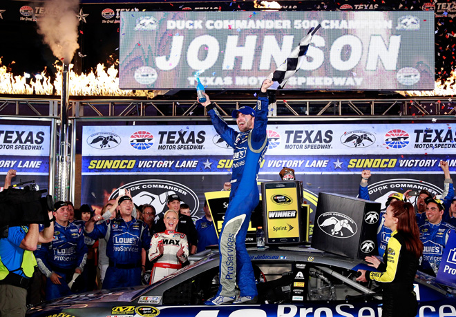 NASCAR - Texas 2015 - Jimmie Johnson en el Victory Lane