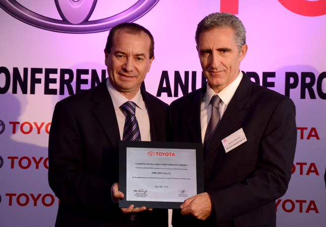 Fric-Rot recibio el Premio de Excelencia en Logistica de Toyota Argentina por quinto año consecutivo