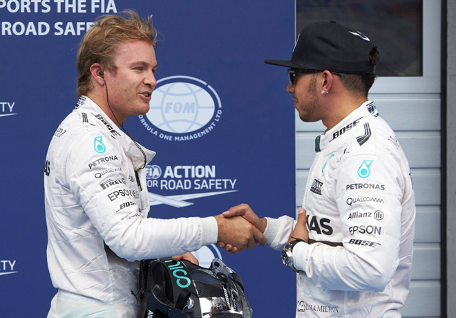 F1 - Austria 2015 - Clasificacion - Nico Rosberg y Lewis Hamilton - Mercedes GP