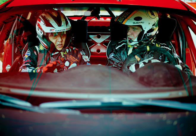 WRC - Akio Toyoda -Presidente de Toyota- y Tommi Makinen