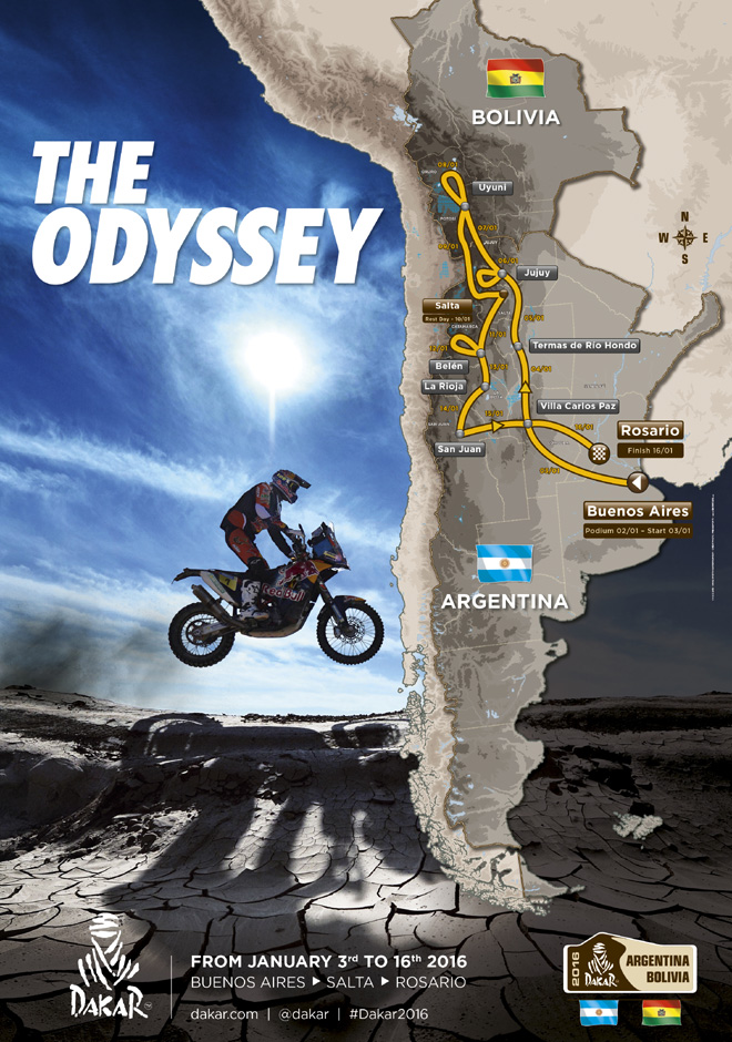 Dakar 2016 - Nuevo Recorrido en Argentina y Bolivia