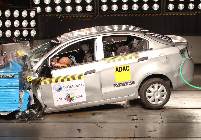 Latin NCAP - Chevrolet Sail - sin Airbags