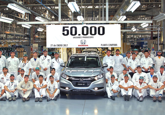 Honda Motor Argentina alcanzo las 50 mil unidades de automoviles producidos en Argentina