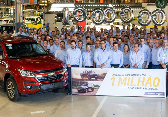 Chevrolet alcanzo el millon de unidades producidas de S10 y Trailblazer