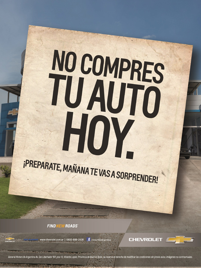 Chevrolet - No compres tu auto hoy