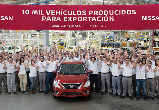 Nissan alcanzo hito de 10 mil vehiculos producidos para exportacion en la planta de Resende