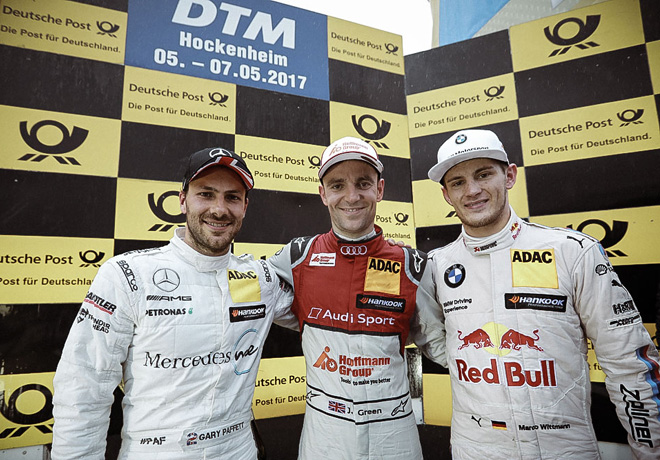 DTM - Hockenheim 2017 - Carrera 2 - Gary Paffett - Jamie Green - Marco Wittmann en el Podio