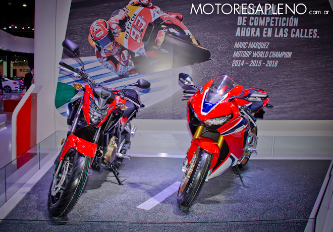 Honda CB500F y CBR1000RR en el Salon del Automovil de Buenos Aires 2017