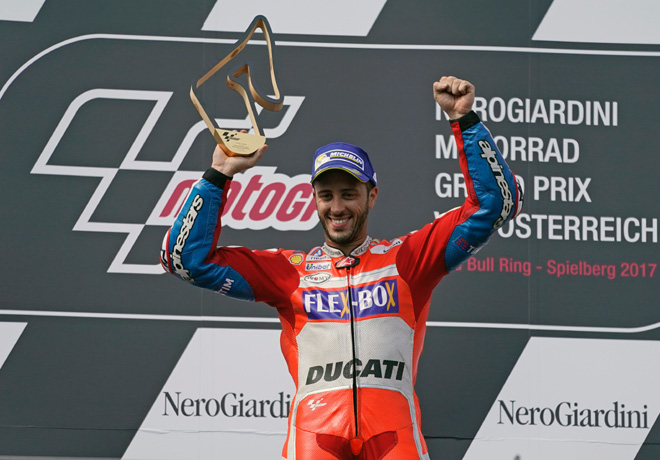 MotoGP - Spielberg 2017 - Andrea Dovizioso en el Podio