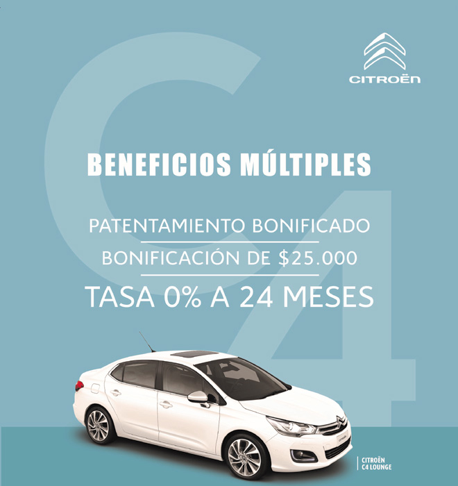 Triple beneficio para subirse a un Citroen C4 Lounge