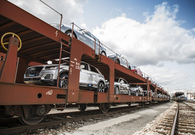 Audi transporta sus autos y autopartes en trenes libres de emisiones de CO2 1