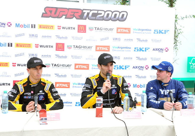 STC2000 - Callejero de Santa Fe 2017 - Carrera Diurna - Leonel Pernia - Facundo Ardusso - Bernardo Llaver en la Conferencia de Prensa