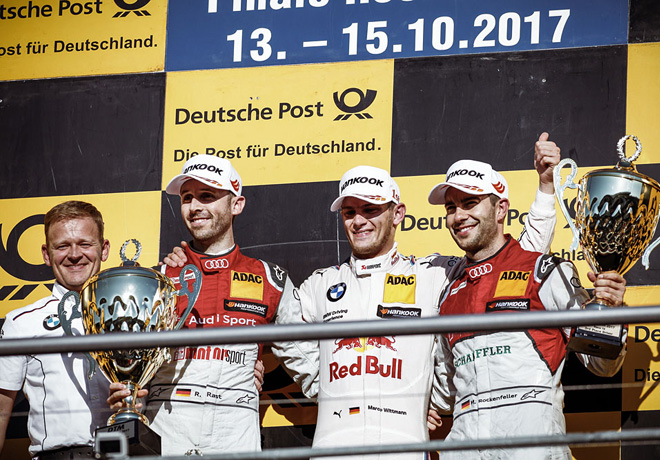 DTM - Hockenheim 2017 - Carrera 2 - Rene Rast - Marco Wittmann - Mike Rockenfeller en el Podio
