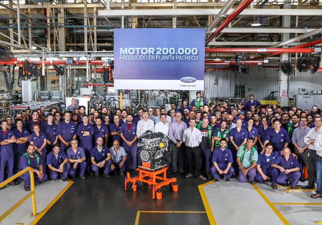 Ford Argentina celebra la produccion del motor Puma numero 200 mil fabricado en la Planta de Pacheco