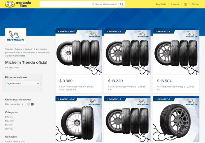 Michelin lanza su tienda oficial en Mercado Libre