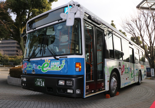 La tecnologia de Nissan LEAF es utilizada en una prueba para autobuses eléctricos en Japon 1