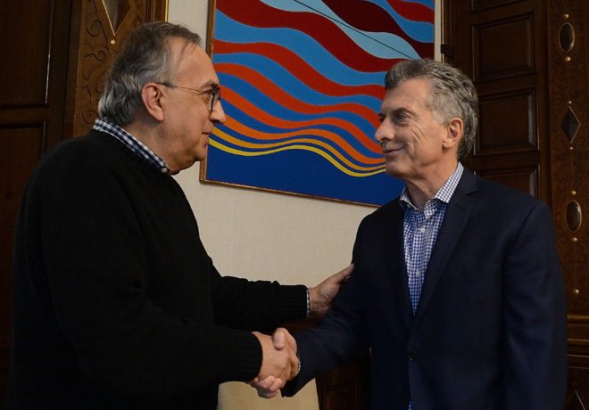 Sergio Marchionne - CEO de FCA - se reunio con el Presidente Mauricio Macri