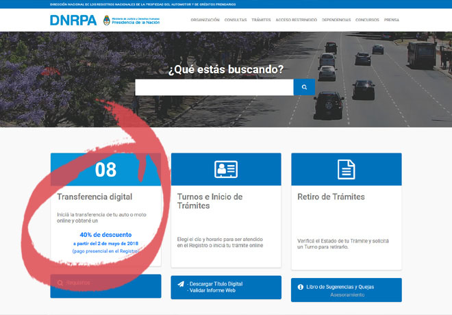 DNRPA - Importante descuento para las transferencias online de autos y motos