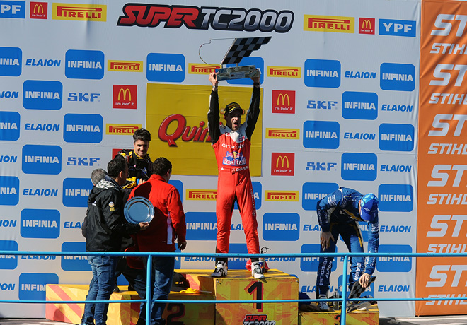 STC2000 - Rafaela 2018 - Final - Emiliano Spataro - Facundo Chapur - Agustin Canapino en el Podio