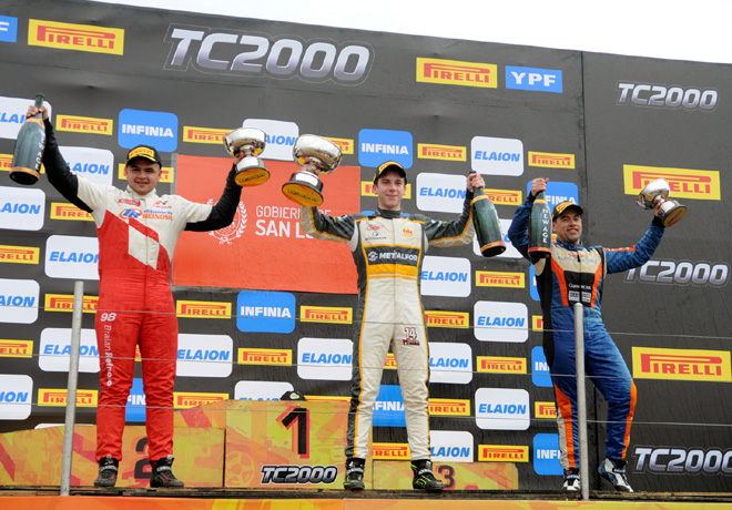 TC2000 - San Luis 2018 - Carrera Sprint - Braian Reinoso - Martin Chialvo - Emmanuel Caceres en el Podio
