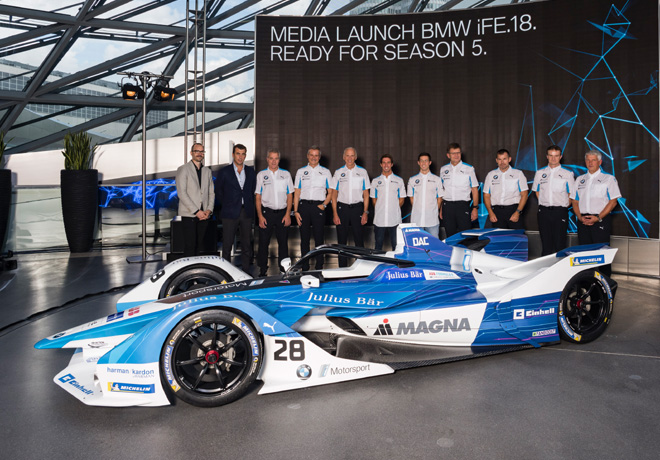 El BMW iFE.18 listo para la quinta temporada de la Formula E 1