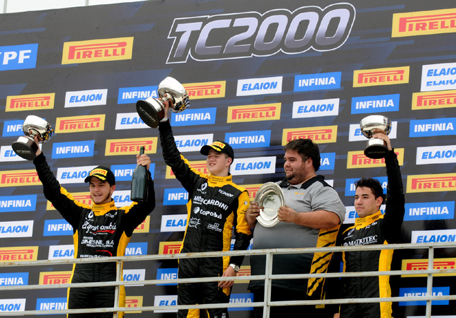 TC2000 - Alta Gracia - Cordoba 2019 - Carrera Final - Rodrigo Lugon - Nicolas Moscardini - Gabriel Gandulia en el Podio