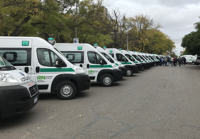 Rio Negro compro 32 Fiat Ducato Ambulancias para equipar sus hospitales 2