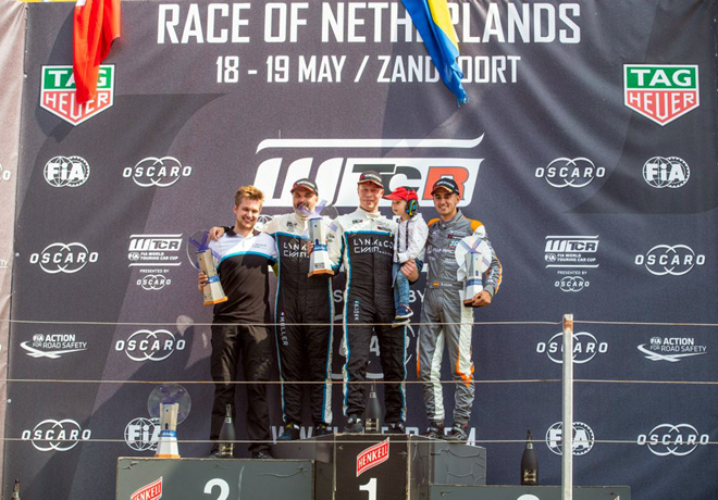 WTCR - Zandvoort - Holanda 2019 - Carrera 1 - Yvan Muller - Thed Bjork - Mikel Azcona en el Podio