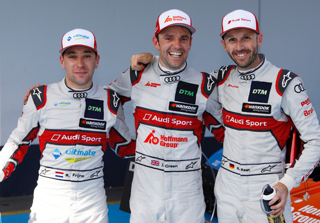 DTM - Nurburgring 2019 - Carrera 2 - Robin Frijns - Jamie Green - Rene Rast en el Podio