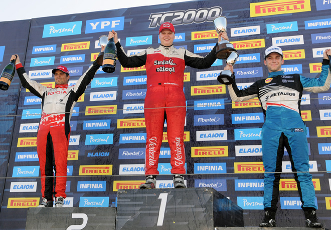 TC2000 - Rio Cuarto 2019 - Carrera Sprint - Sebastian Peluso - Matias Cravero - Martin Chialvo en el Podio