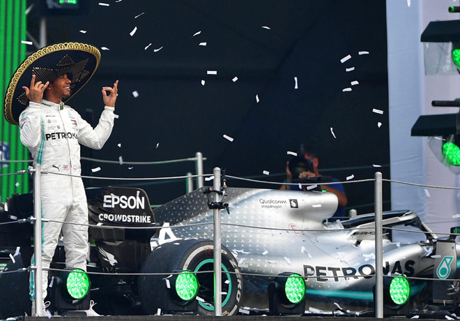F1 - Mexico 2019 - Carrera - Lewis Hamilton en el Podio