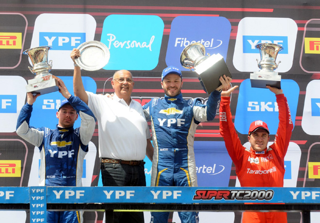 STC2000 - San Martin - Mendoza 2019 - Carrera 2 - Bernardo Llaver - Agustin Canapino - Mariano Werner en el Podio