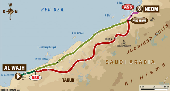 Dakar 2020 - Recorrido Etapa 2