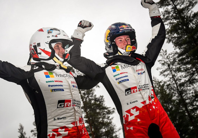 WRC - Suecia 2020 - Final - Elfyn Evans en el Podio
