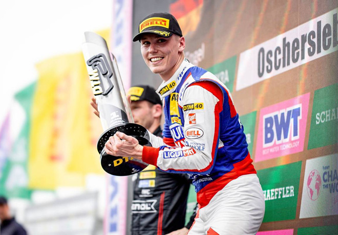DTM en Oschersleben – Carrera 2: Luca Engstler celebra su primera victoria.