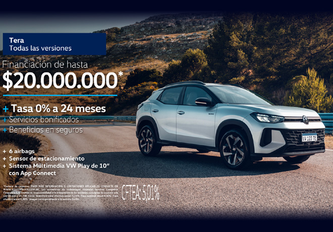 Las mejores opciones financieras para Tera, Nivus y T-Cross.